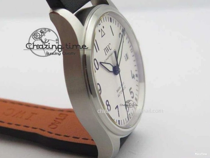 MIROTIME 0517 Mark XVIII IW327002 SS Mk Maker Best Edition White Dial On Black Leather Strap A SunProtective 7298